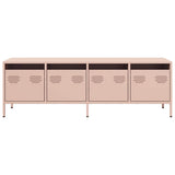 vidaXL TV Cabinet 202x39x43.5 cm Cold Rolled Steel Black