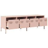 vidaXL TV Cabinet 202x39x43.5 cm Cold Rolled Steel Black