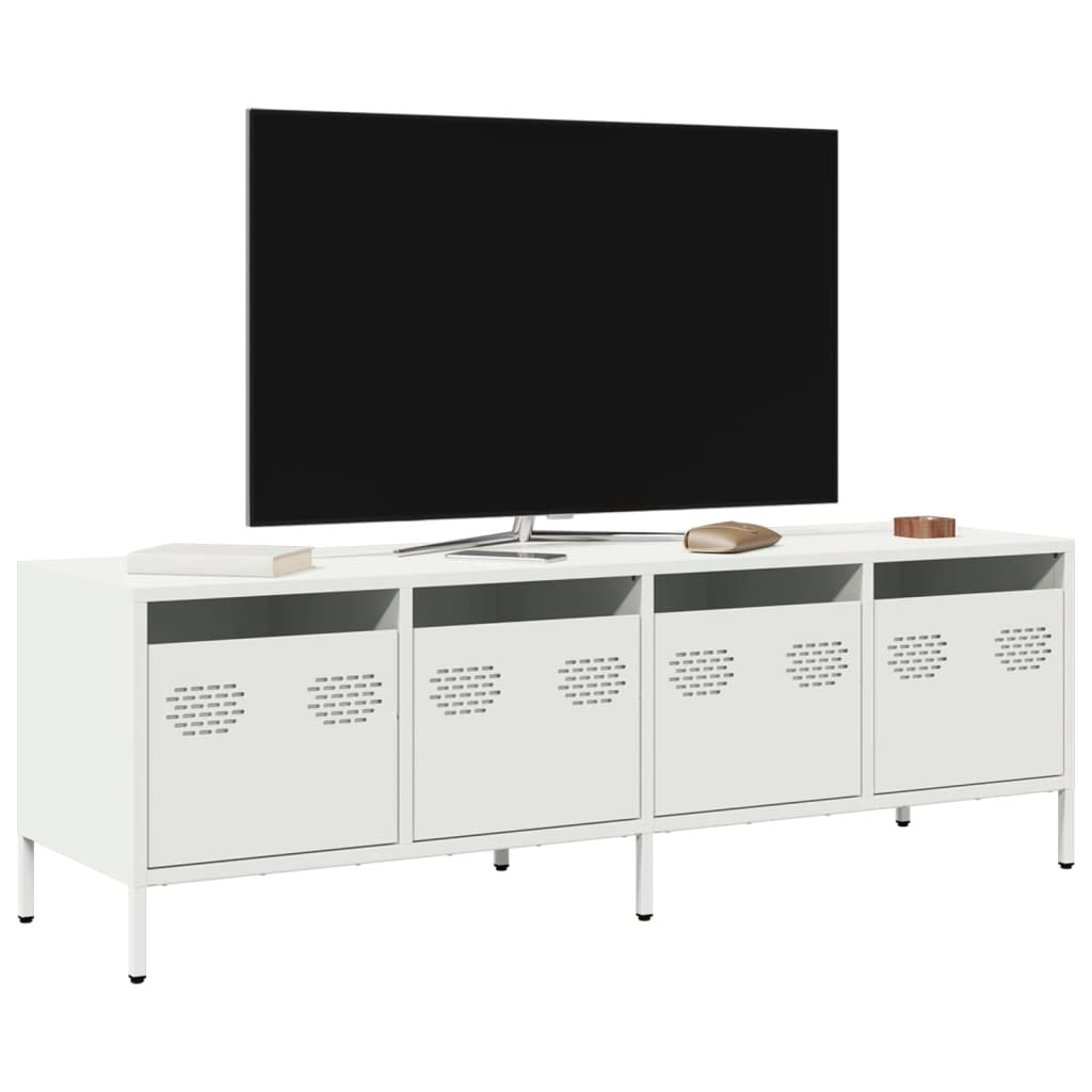 vidaXL TV Cabinet 202x39x43.5 cm Cold Rolled Steel Black