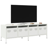 vidaXL TV Cabinet 202x39x43.5 cm Cold Rolled Steel Black
