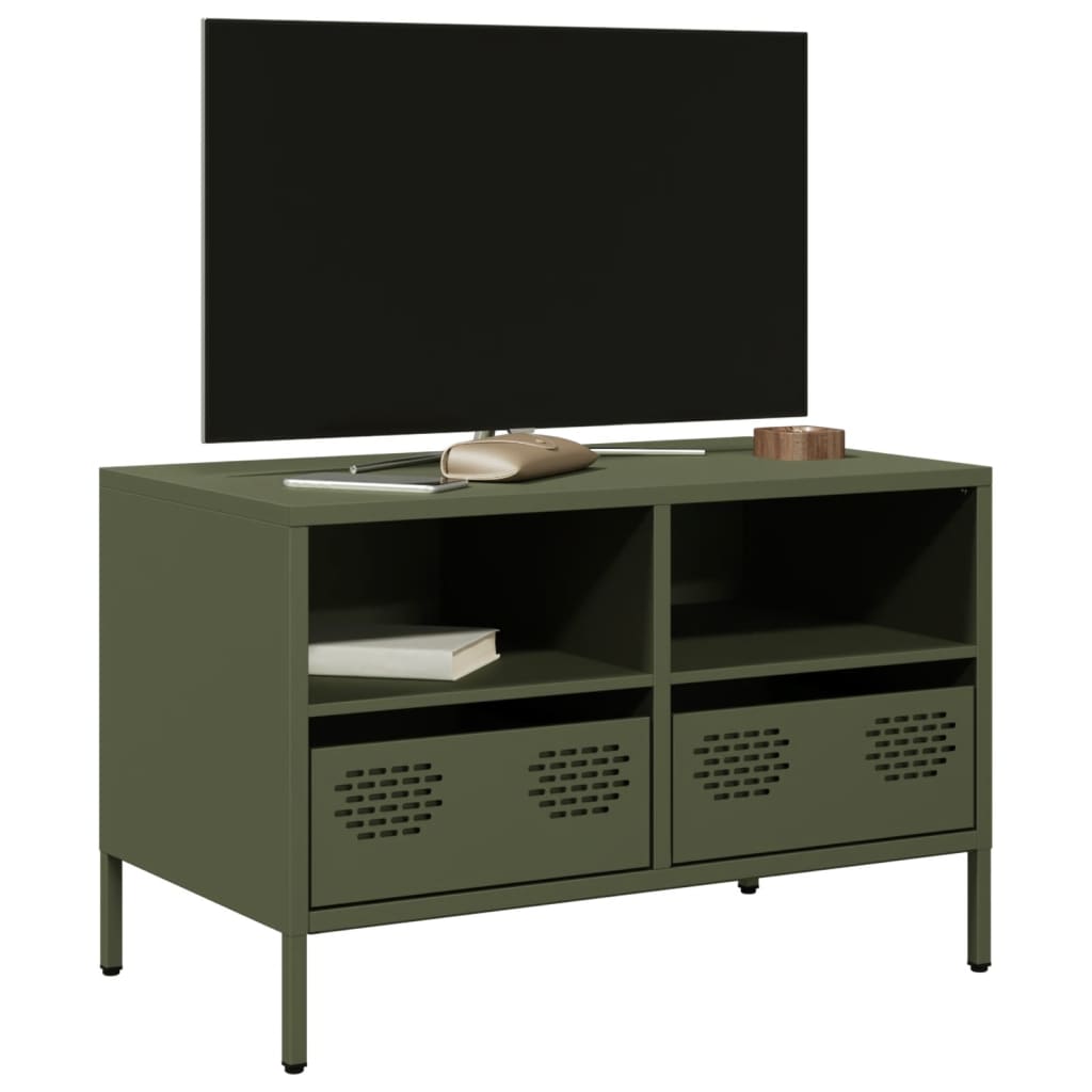 vidaXL TV Cabinet 202x39x43.5 cm Cold-Rolled Steel Black