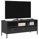 vidaXL TV Cabinet 202x39x43.5 cm Cold-Rolled Steel Black