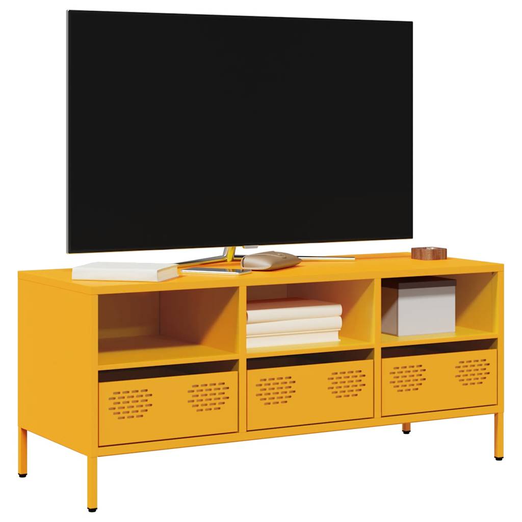 vidaXL TV Cabinet 202x39x43.5 cm Cold-Rolled Steel Black