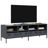 vidaXL TV Cabinet 202x39x43.5 cm Cold-Rolled Steel Black