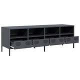 vidaXL TV Cabinet 202x39x43.5 cm Cold-Rolled Steel Black