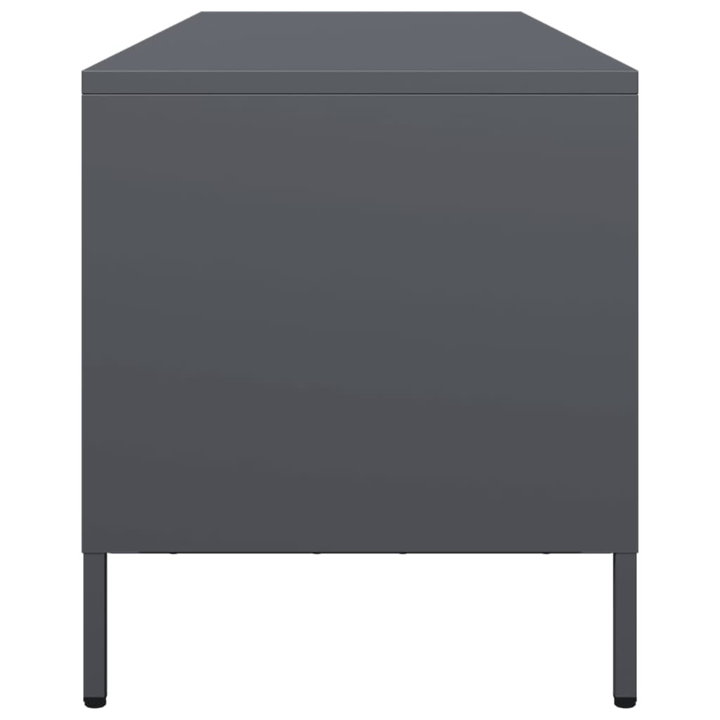 vidaXL TV Cabinet 202x39x43.5 cm Cold-Rolled Steel Black