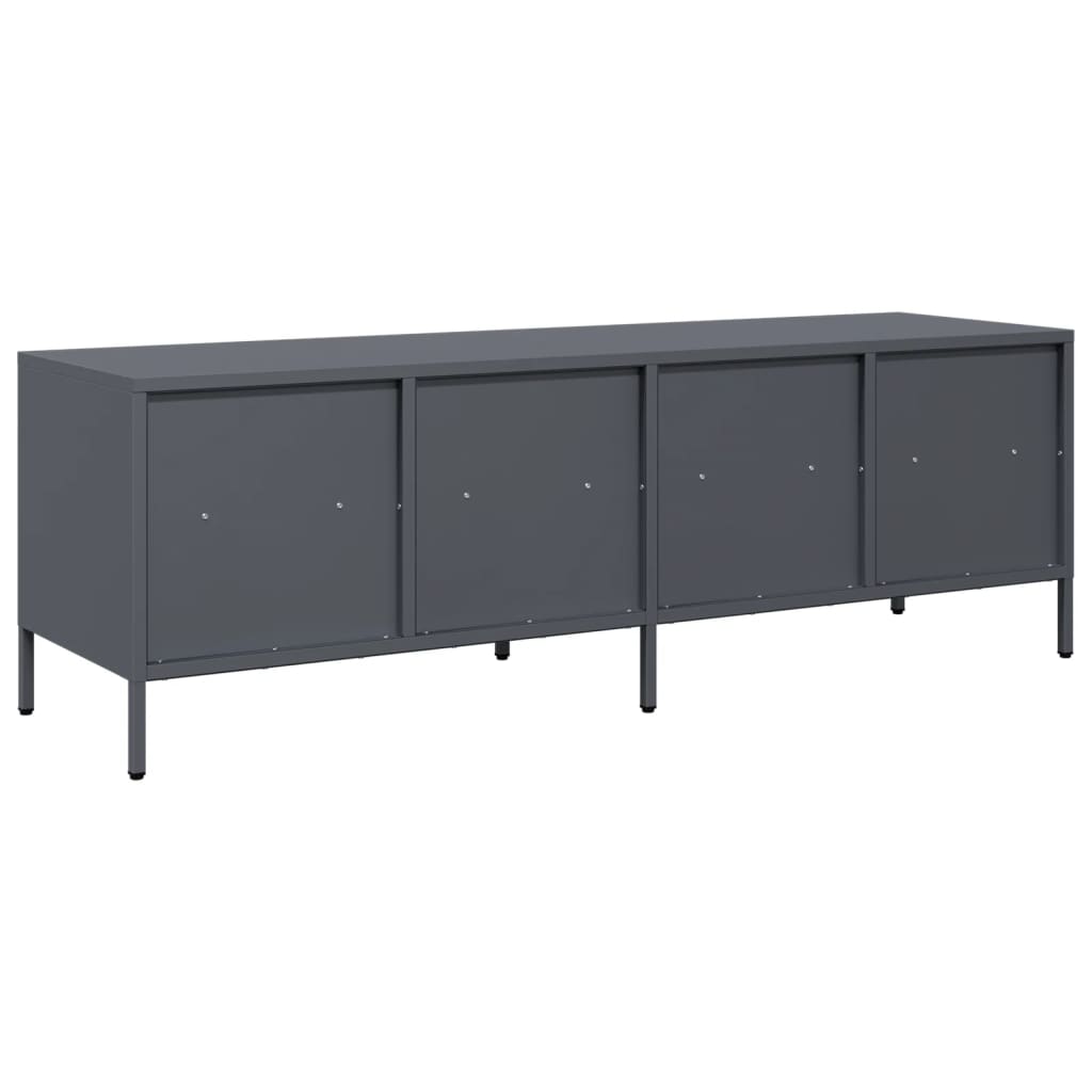 vidaXL TV Cabinet 202x39x43.5 cm Cold-Rolled Steel Black
