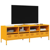 vidaXL TV Cabinet 202x39x43.5 cm Cold-Rolled Steel Black