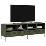 vidaXL TV Cabinet 202x39x43.5 cm Cold-Rolled Steel Black