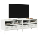 vidaXL TV Cabinet 202x39x43.5 cm Cold-Rolled Steel Black