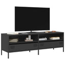 vidaXL TV Cabinet 135x39x43.5 cm Cold-Rolled Steel Black