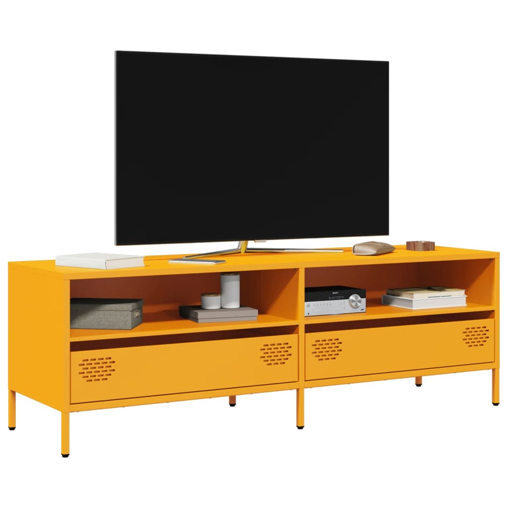 vidaXL TV Cabinet 135x39x43.5 cm Cold-Rolled Steel Black