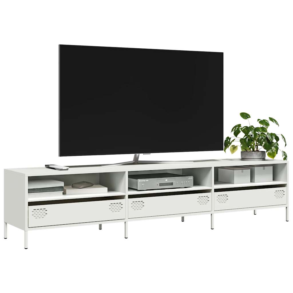 vidaXL TV Cabinet 135x39x43.5 cm Cold-Rolled Steel Black
