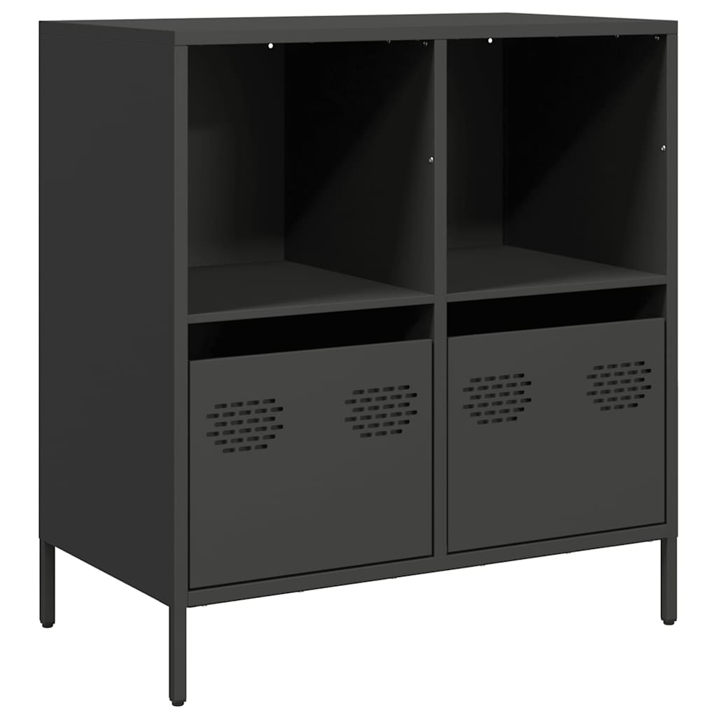 vidaXL Dressoir 135x39x73,5 cm koudgewalst staal zwart