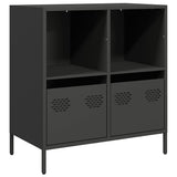 vidaXL Dressoir 135x39x73,5 cm koudgewalst staal zwart