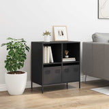 vidaXL Dressoir 135x39x73,5 cm koudgewalst staal zwart