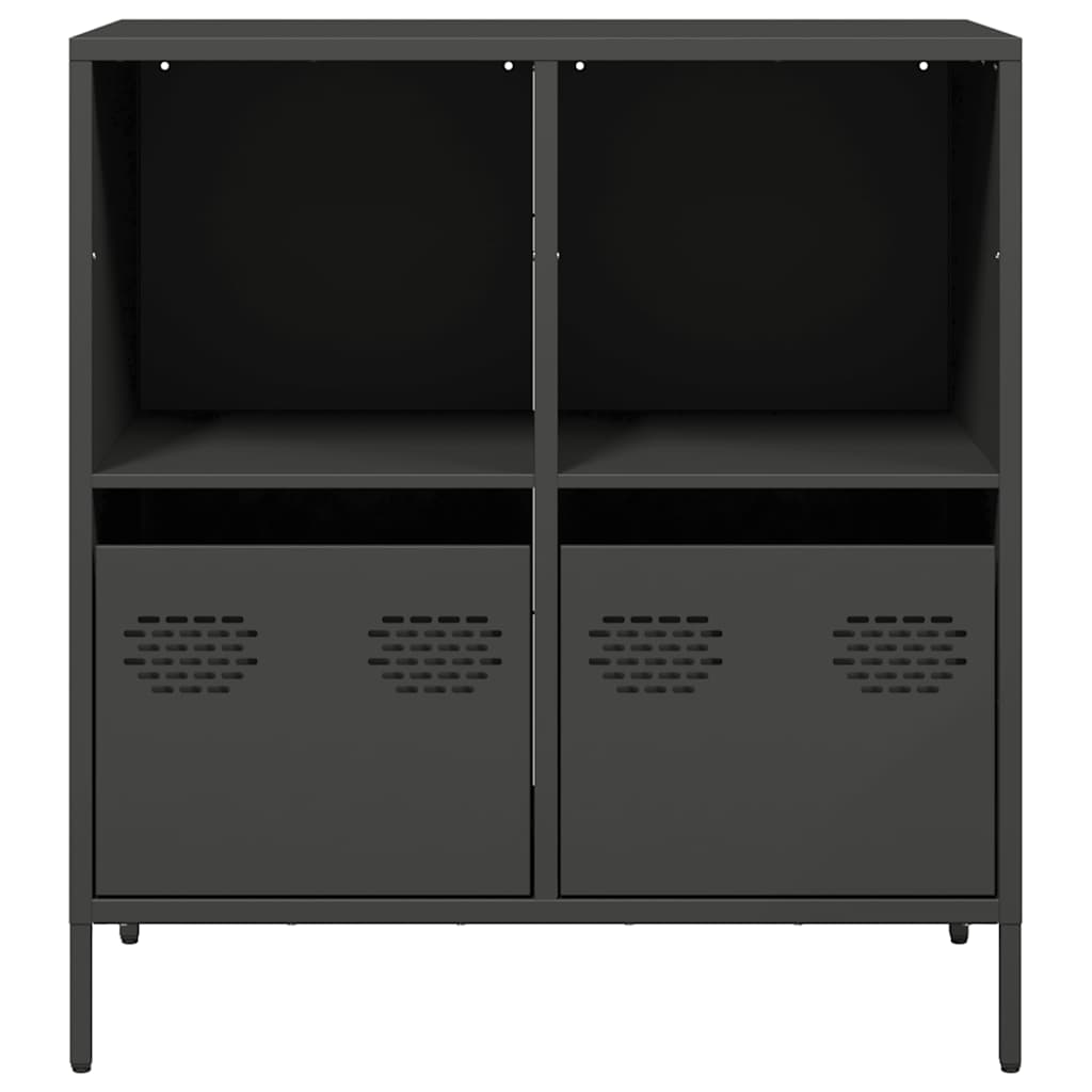 vidaXL Dressoir 135x39x73,5 cm koudgewalst staal zwart