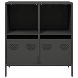 vidaXL Dressoir 135x39x73,5 cm koudgewalst staal zwart