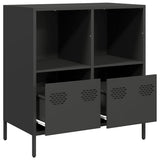 vidaXL Dressoir 135x39x73,5 cm koudgewalst staal zwart