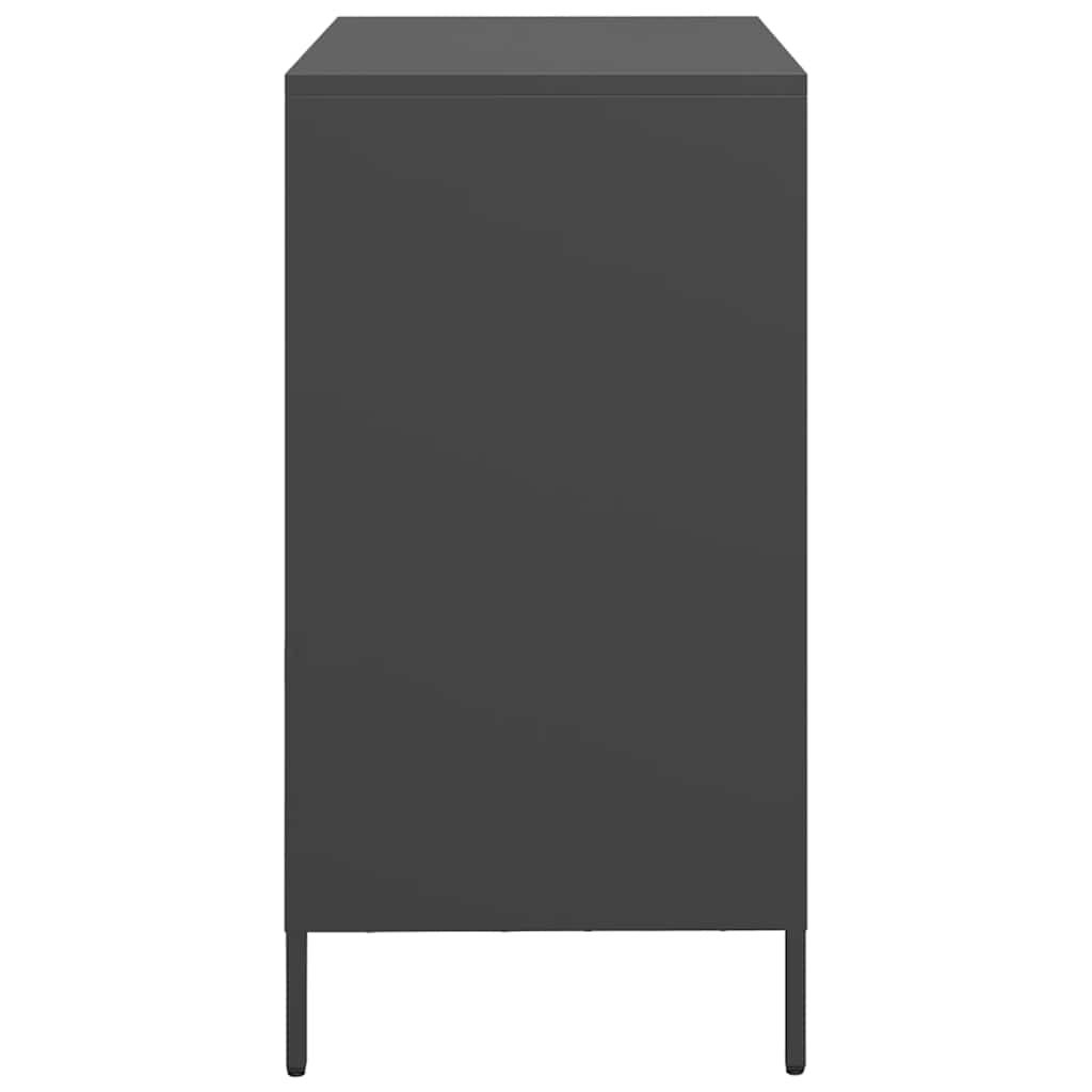 vidaXL Dressoir 135x39x73,5 cm koudgewalst staal zwart