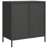 vidaXL Dressoir 135x39x73,5 cm koudgewalst staal zwart