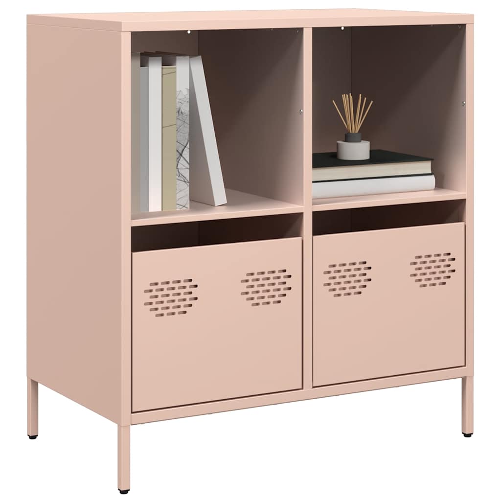 vidaXL Dressoir 135x39x73,5 cm koudgewalst staal zwart