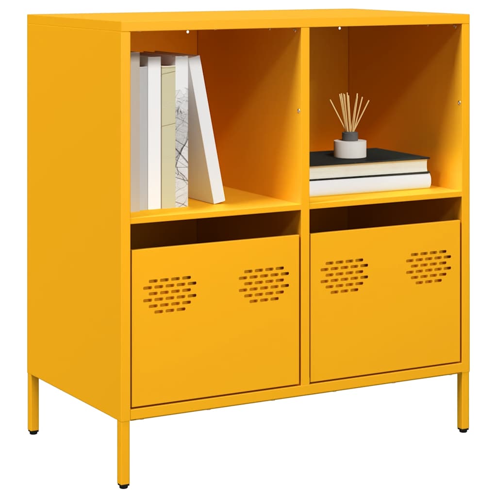 vidaXL Dressoir 135x39x73,5 cm koudgewalst staal zwart