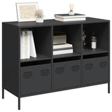 vidaXL Dressoir 135x39x73,5 cm koudgewalst staal zwart