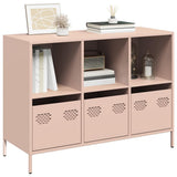 vidaXL Dressoir 135x39x73,5 cm koudgewalst staal zwart