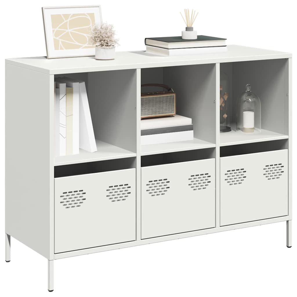 vidaXL Dressoir 135x39x73,5 cm koudgewalst staal zwart
