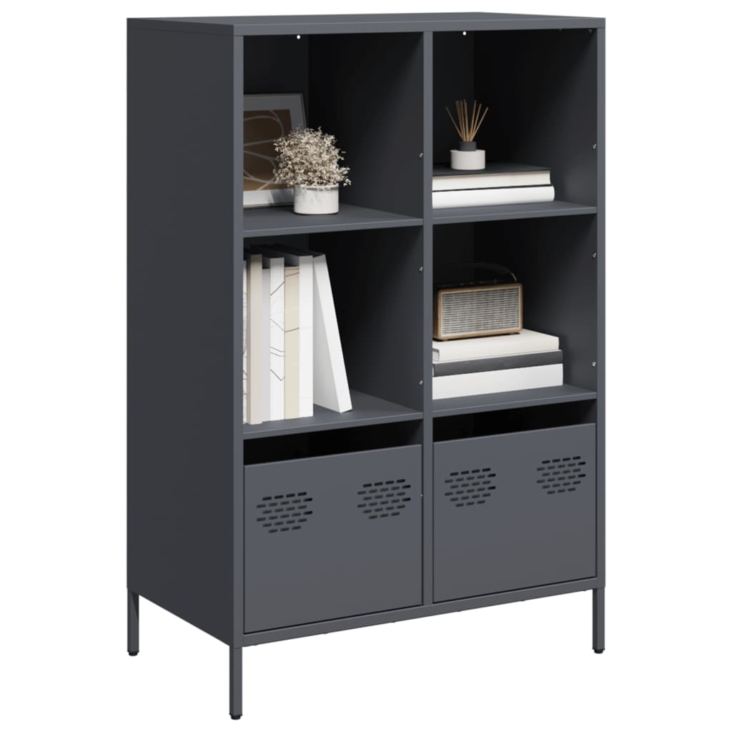 vidaXL Hoge kast 35x39x103,5 cm staal zwart
