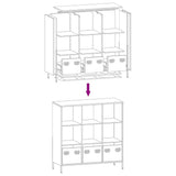 vidaXL Hoge kast 35x39x103,5 cm staal zwart