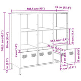 vidaXL Hoge kast 35x39x103,5 cm staal zwart