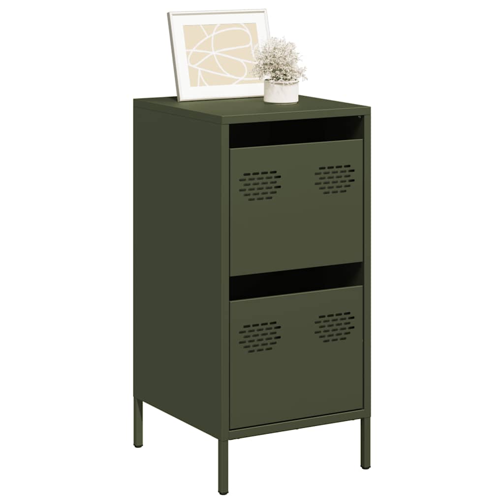 vidaXL Dressoir 35x39x73,5 cm koudgewalst staal zwart
