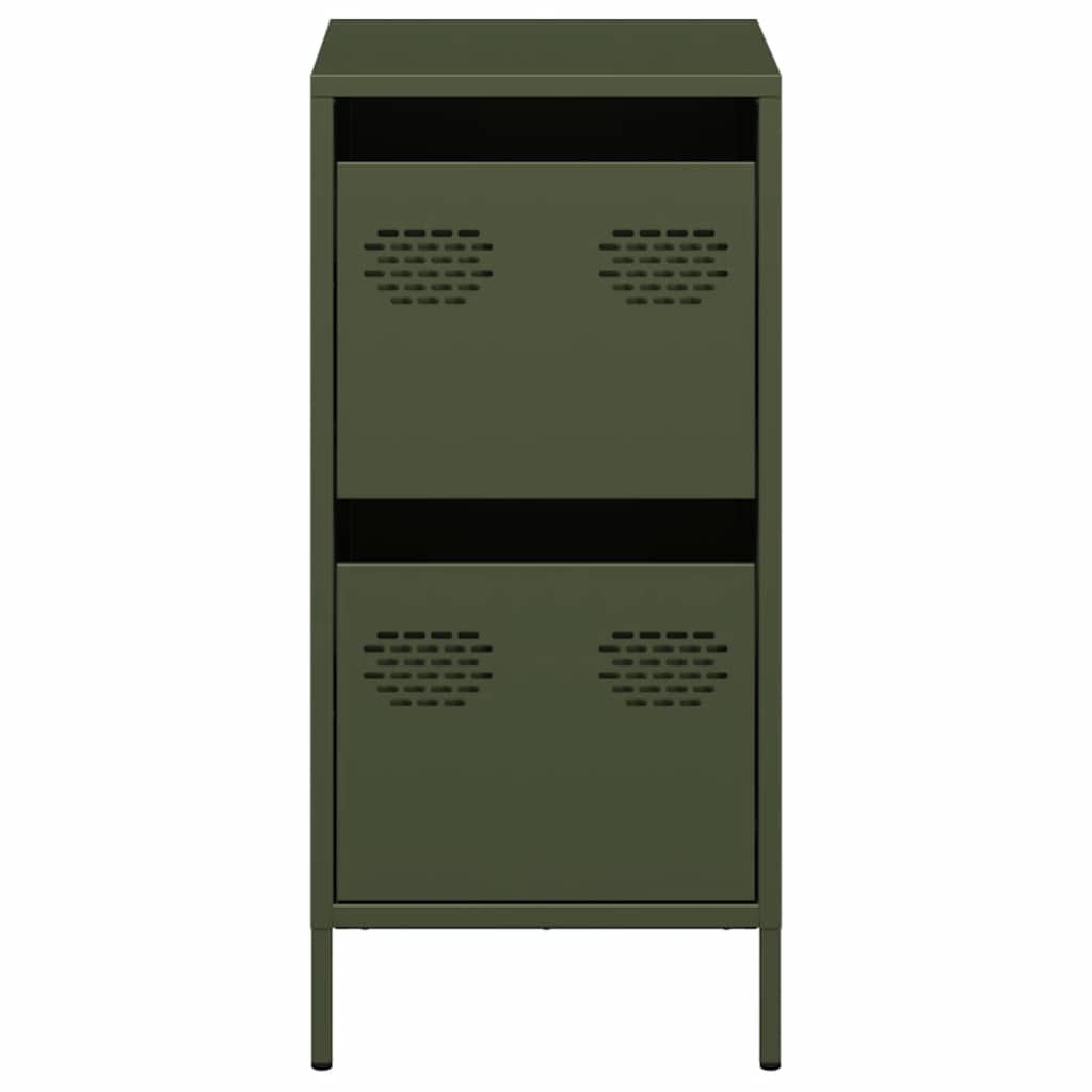 vidaXL Dressoir 35x39x73,5 cm koudgewalst staal zwart