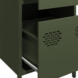 vidaXL Dressoir 35x39x73,5 cm koudgewalst staal zwart