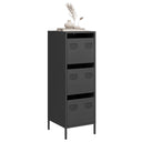 vidaXL Hoge kast 39x35x103,5 cm staal zwart