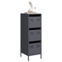 vidaXL Hoge kast 39x35x103,5 cm staal zwart