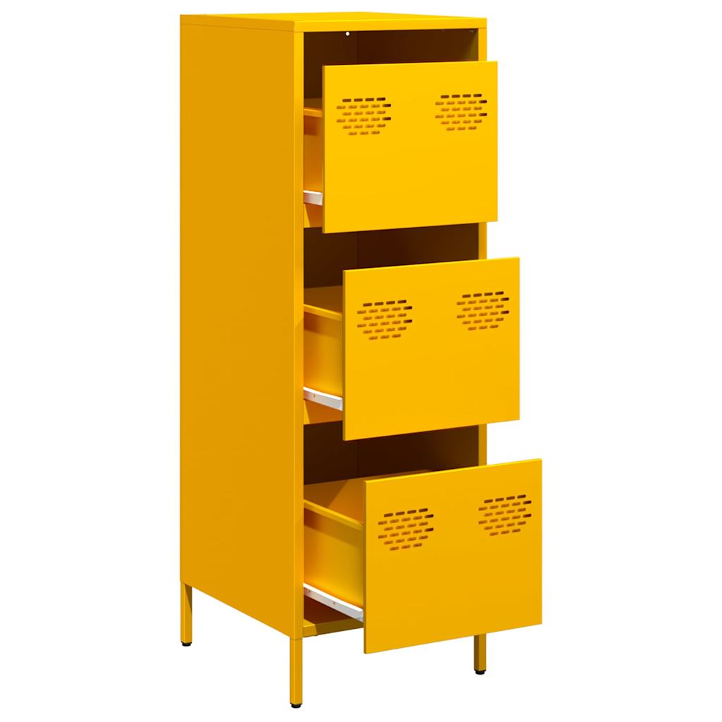 vidaXL Hoge kast 39x35x103,5 cm staal zwart