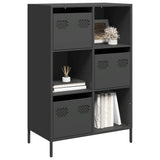 vidaXL Hoge kast 68x39x103,5 cm staal zwart