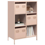 vidaXL Hoge kast 68x39x103,5 cm staal zwart