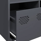 vidaXL Hoge kast 68x39x103,5 cm staal zwart