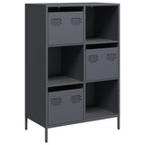 vidaXL Hoge kast 68x39x103,5 cm staal zwart