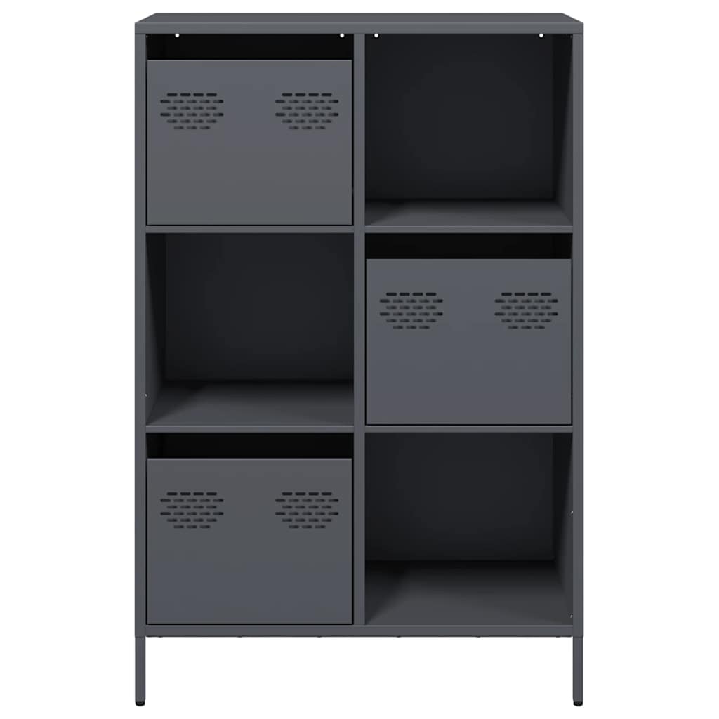 vidaXL Hoge kast 68x39x103,5 cm staal zwart