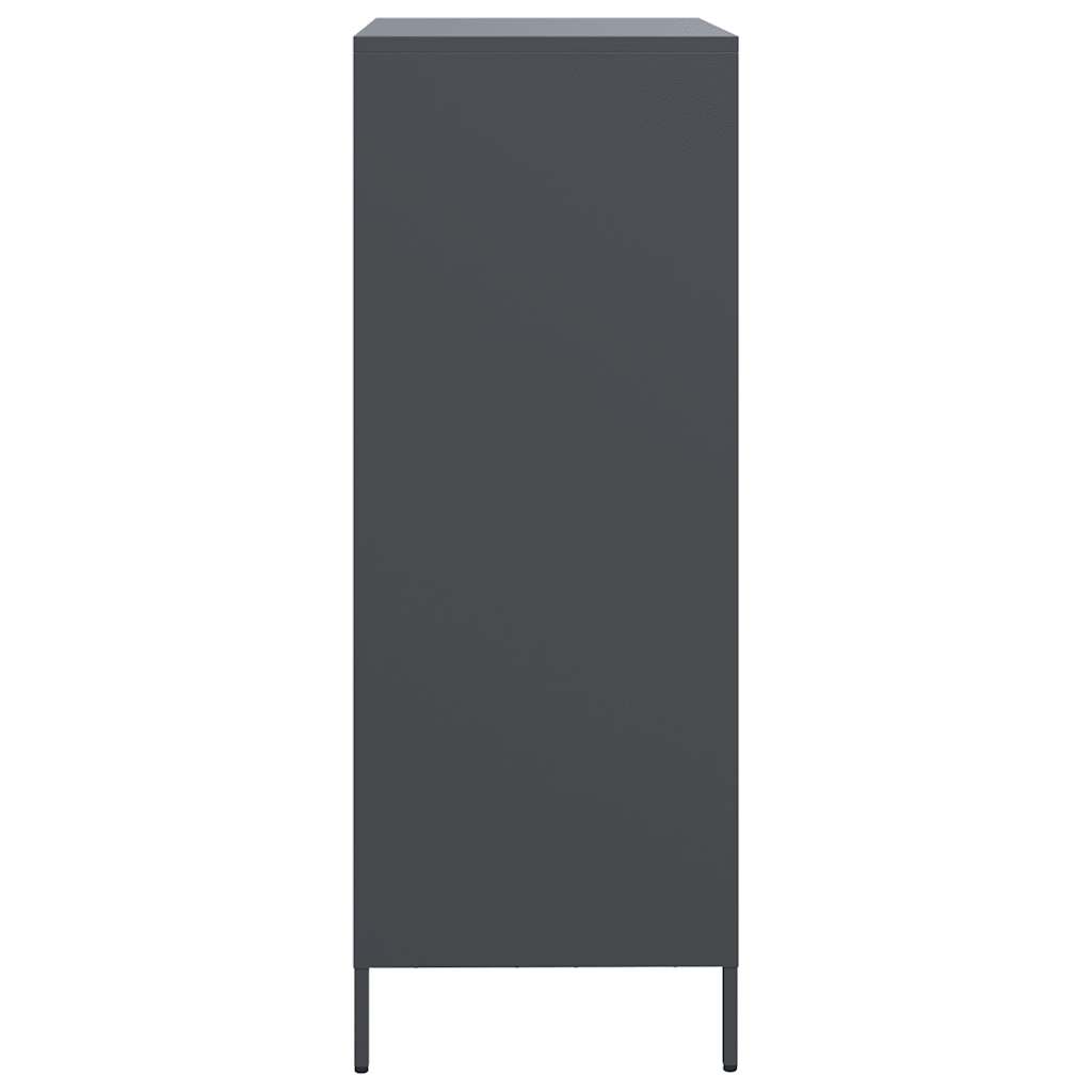 vidaXL Hoge kast 68x39x103,5 cm staal zwart