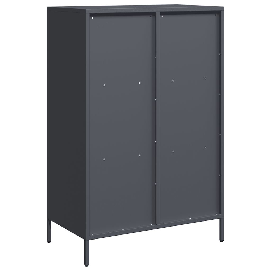 vidaXL Hoge kast 68x39x103,5 cm staal zwart