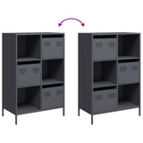 vidaXL Hoge kast 68x39x103,5 cm staal zwart