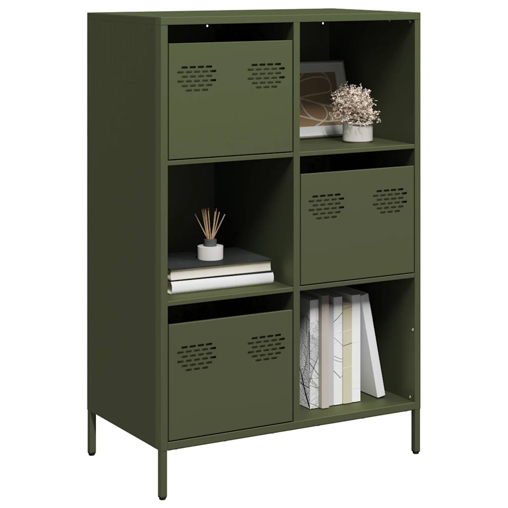 vidaXL Hoge kast 68x39x103,5 cm staal zwart