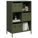 vidaXL Hoge kast 68x39x103,5 cm staal zwart