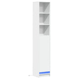 vidaXL Hoge kast met LED 69x32,5x200 cm bewerkt hout wit